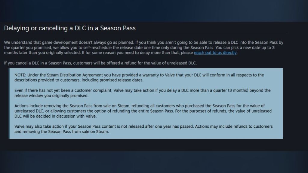 Steam agrega soporte adecuado para el pase de temporada: si se cancela un DLC, las empresas deben reembolsar a los clientes