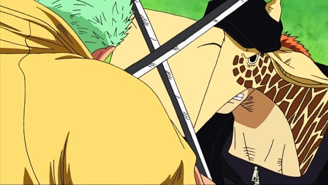 Zoro versus Kaku in One Piece