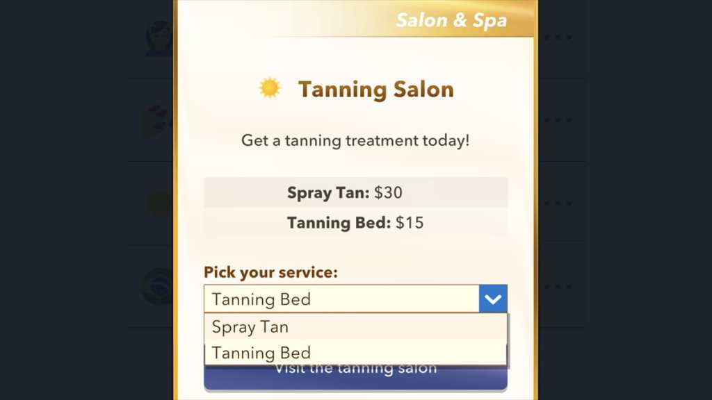 BitLife tanning salon