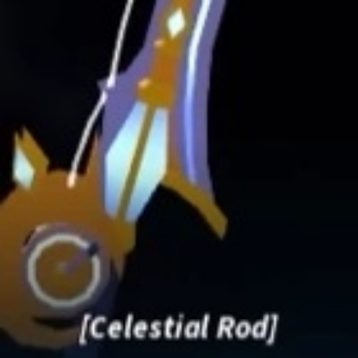 Celestial rod in the Fisch Roblox experience