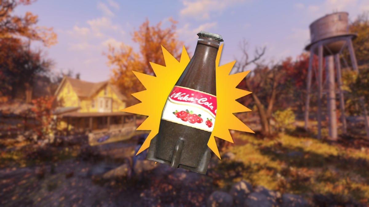 A Nuka Cola Cranberry bottle