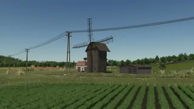 A Zielonka windmill in Farming Simulator 25