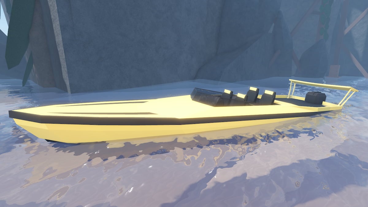 Luxury Speedboat boat in the Fisch Roblox experience