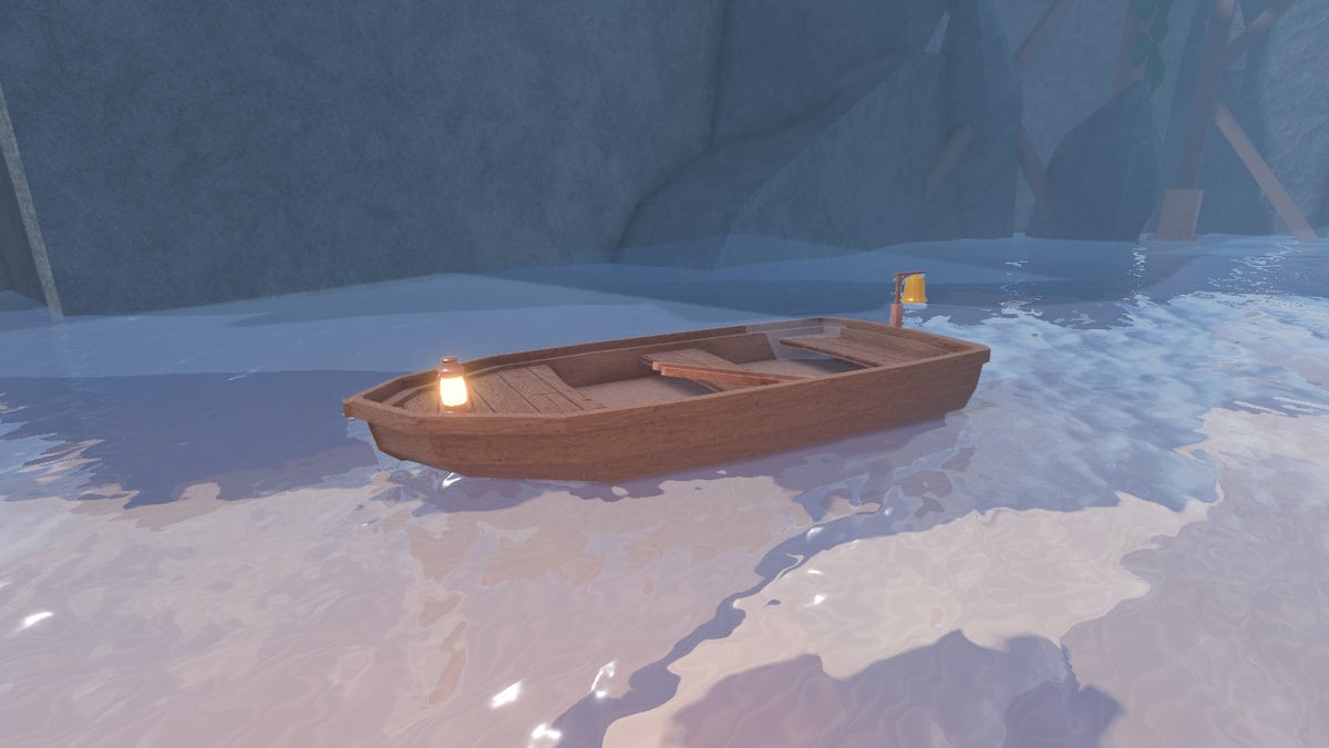 Rowboat boat in the Fisch Roblox experience