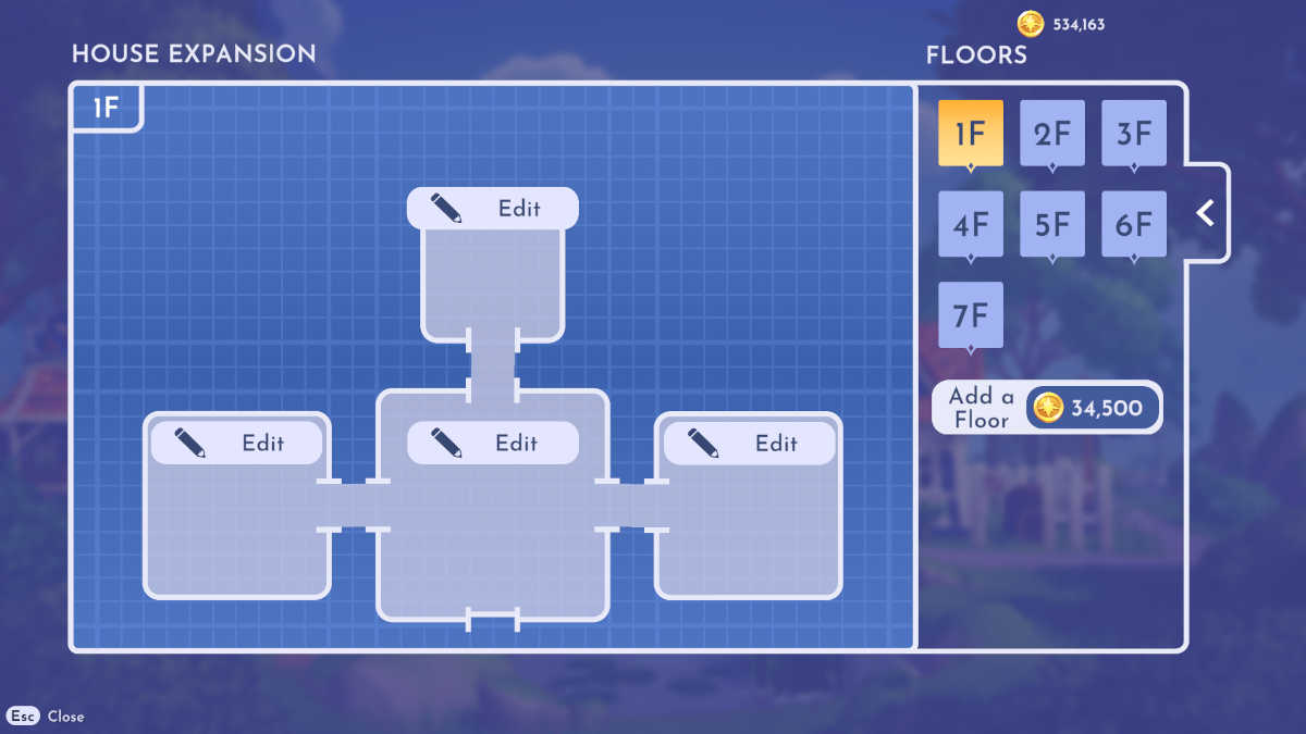 Editing the floors in Disney Dreamlight Valley