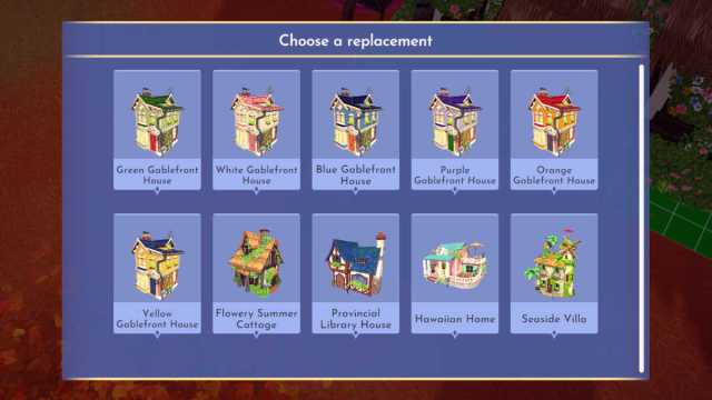 House style options in Disney Dreamlight Valley