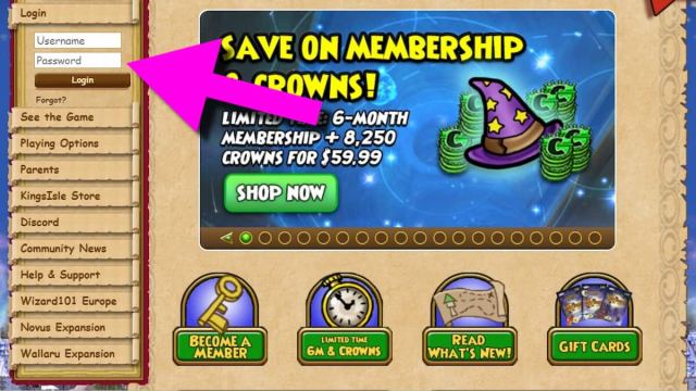 How to redeem Wizard101 codes step 1