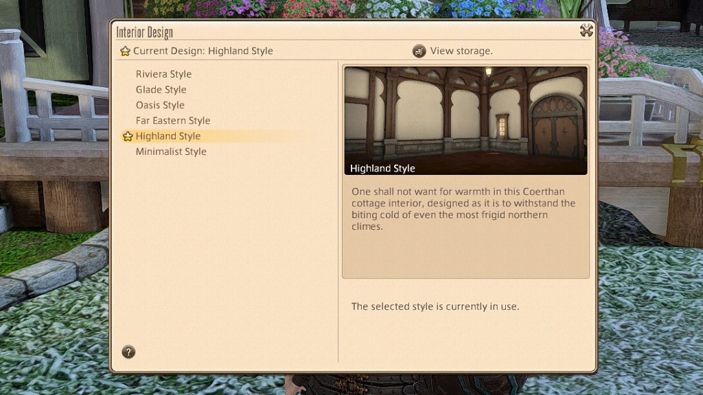 How to change Interior Design of player housing in Final Fantasy XIV