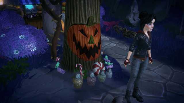 Matryoshka Dolls in front of the Pumpkin Tree in Disney Dreamlight Valley