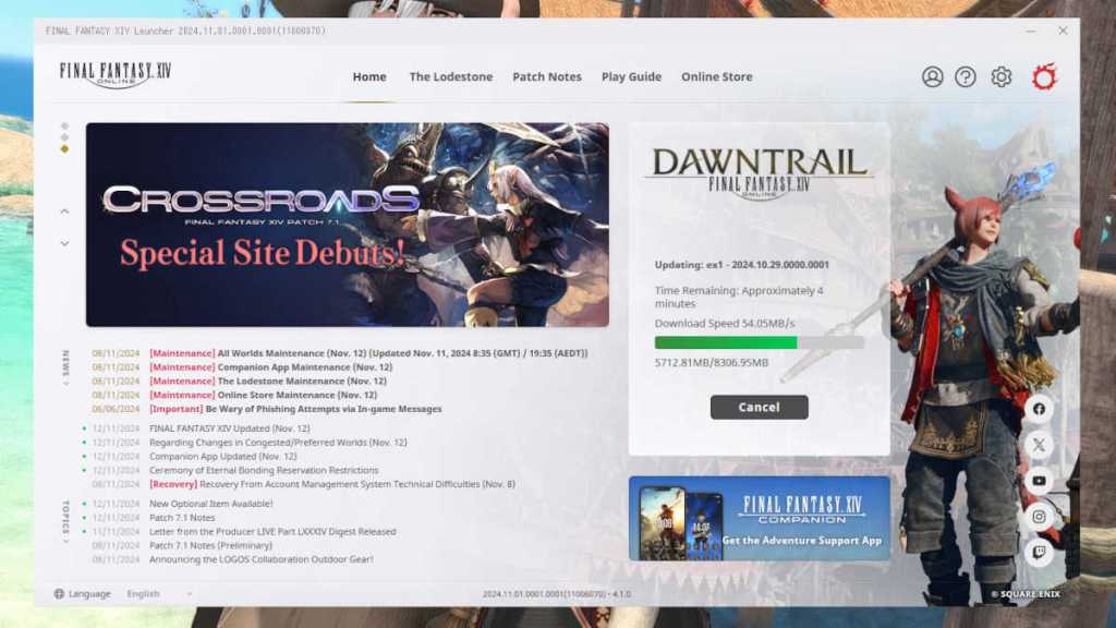 Cómo cambiar el fondo en Final Fantasy XIV Launcher