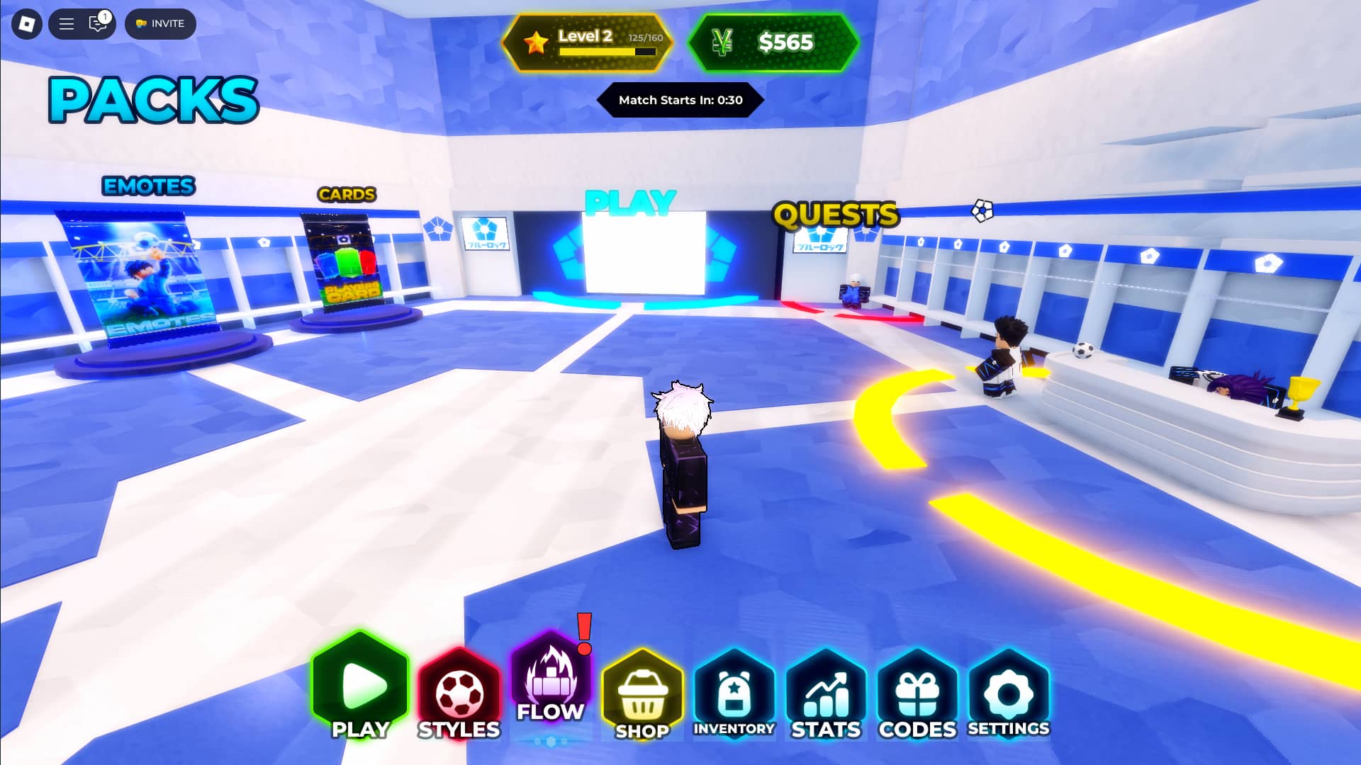 Lobby of the Blue Lock: Rivals Roblox experience