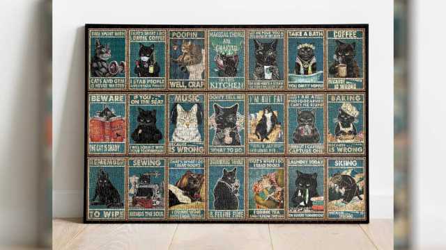 Sassy cat slogans collage jigsaw puzzle