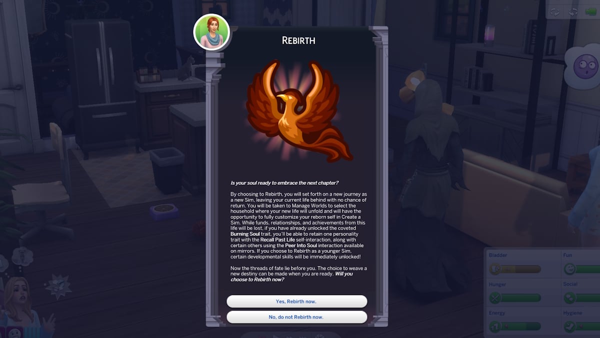 The Rebirth option in Sims 4