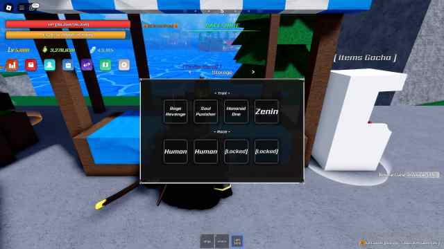 Trait Storage in Verse Piece Roblox experience