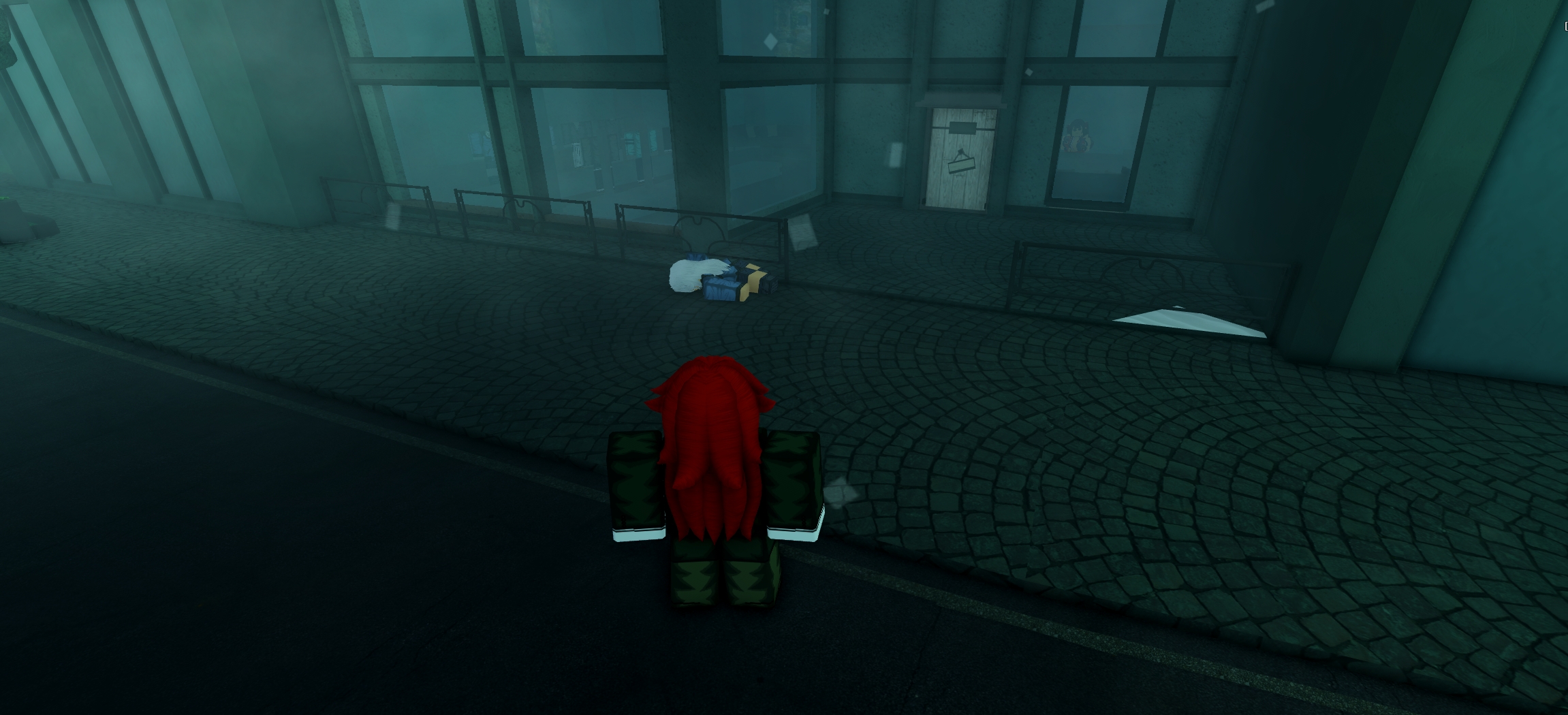 Outside the Clothing Store in Roblox Ghoul://RE