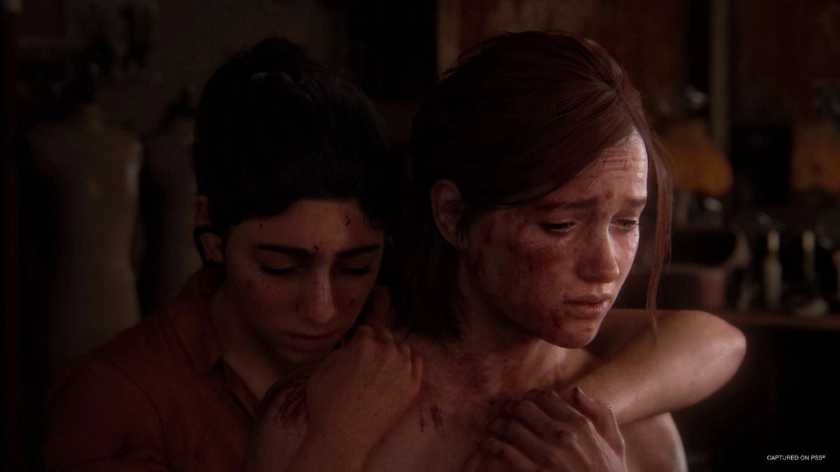 Ellie and her girlfriend in The Last of Us Part 2 (Developed by Naughty Dog)