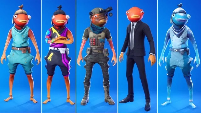 Fishstick's many skins