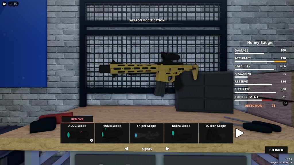 The Honey Badger assault rifle with stats from Notoriety