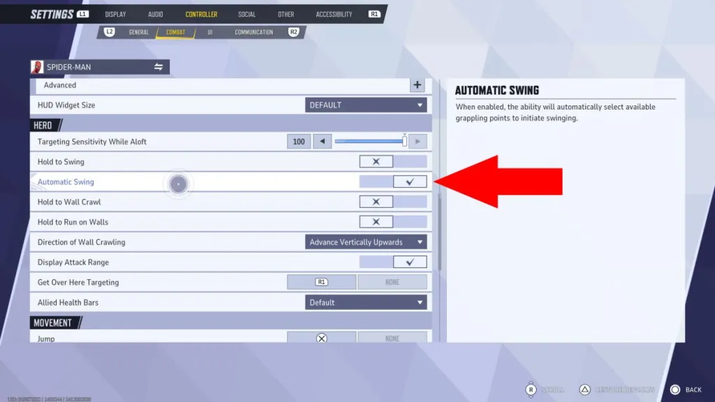 How to turn off auto swing in Marvel Rivals