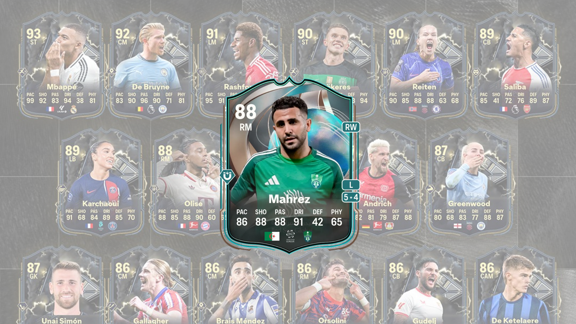 An image of EA FC 25 Riyad Mahrez Globetrotters SBC solutions