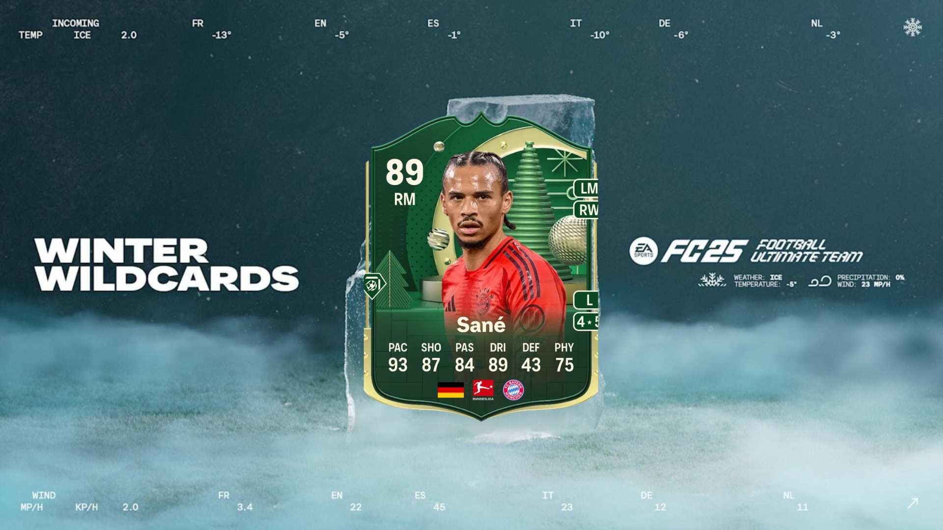 EA FC 25 Leroy Sane Winter Wildcards SBC solutions