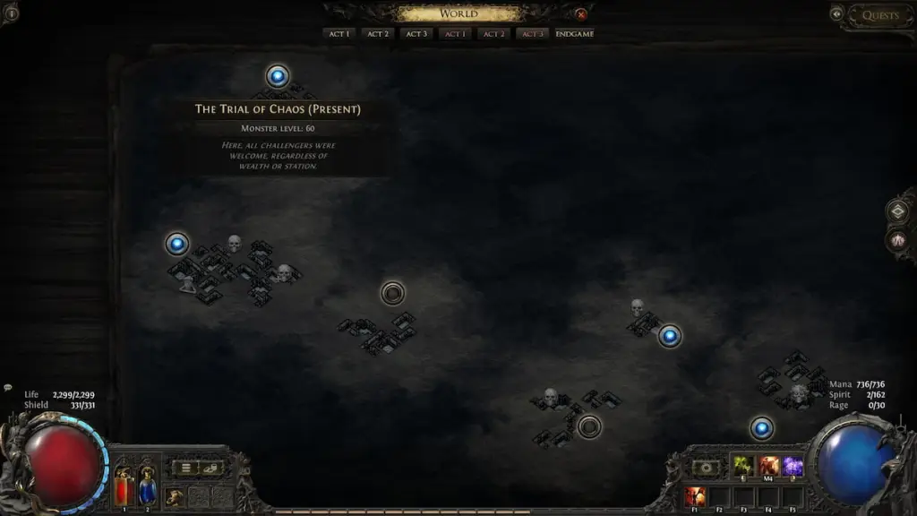 Trial of Chaos Map Location in Path of Exile 2