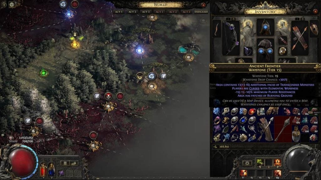 The Atlas Map in Path of Exile 2 Endgame