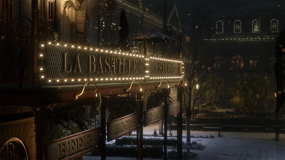 Saint Denis snowy building in Red Dead Redemption 2