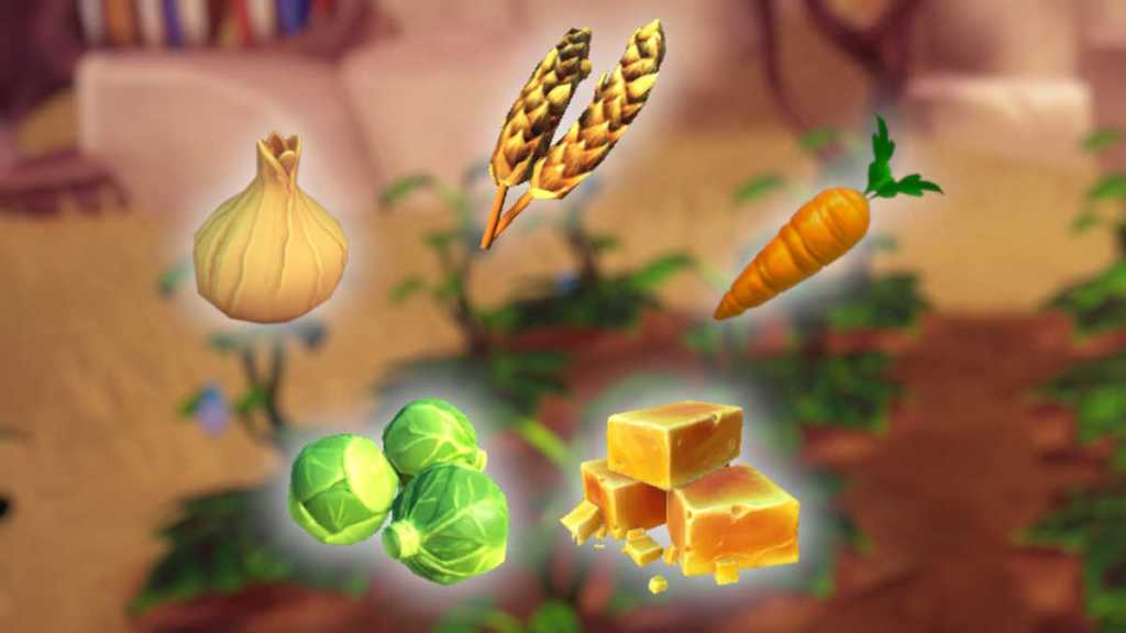 Roasted Barley and Veggies ingredients in Disney Dreamlight Valley