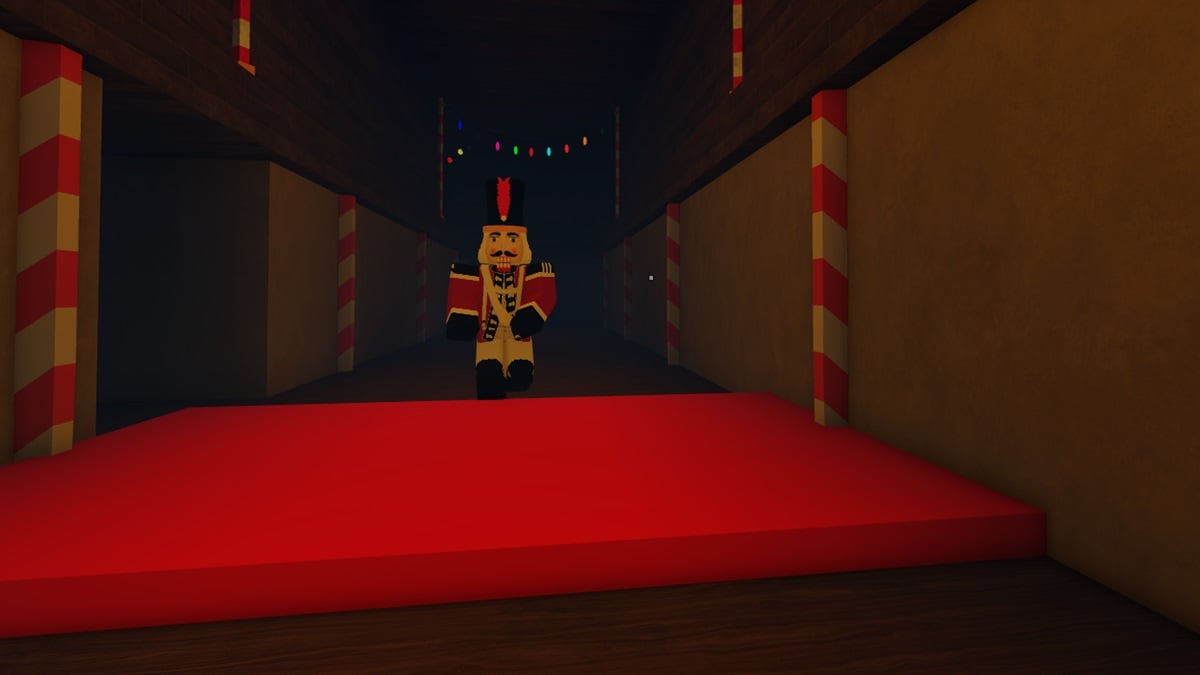 Nutcracker following the player down a corridor