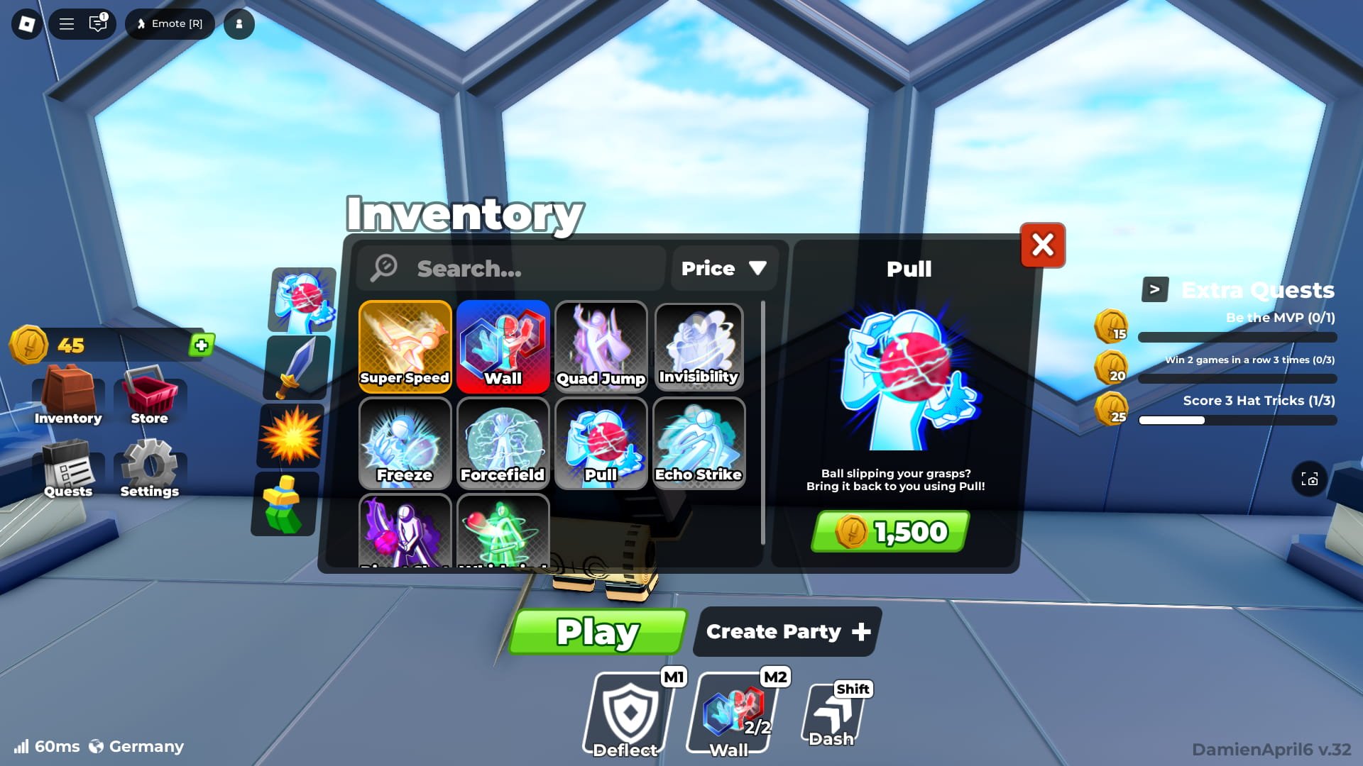 Inventory in Blade League