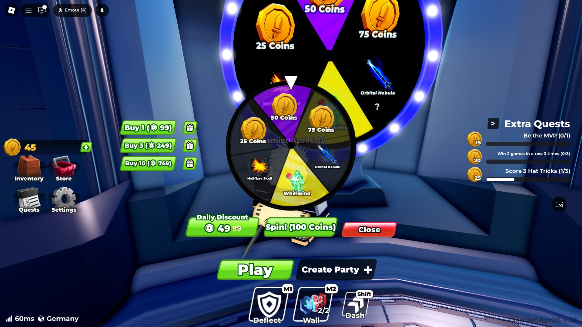 Spin Wheel in Blade League