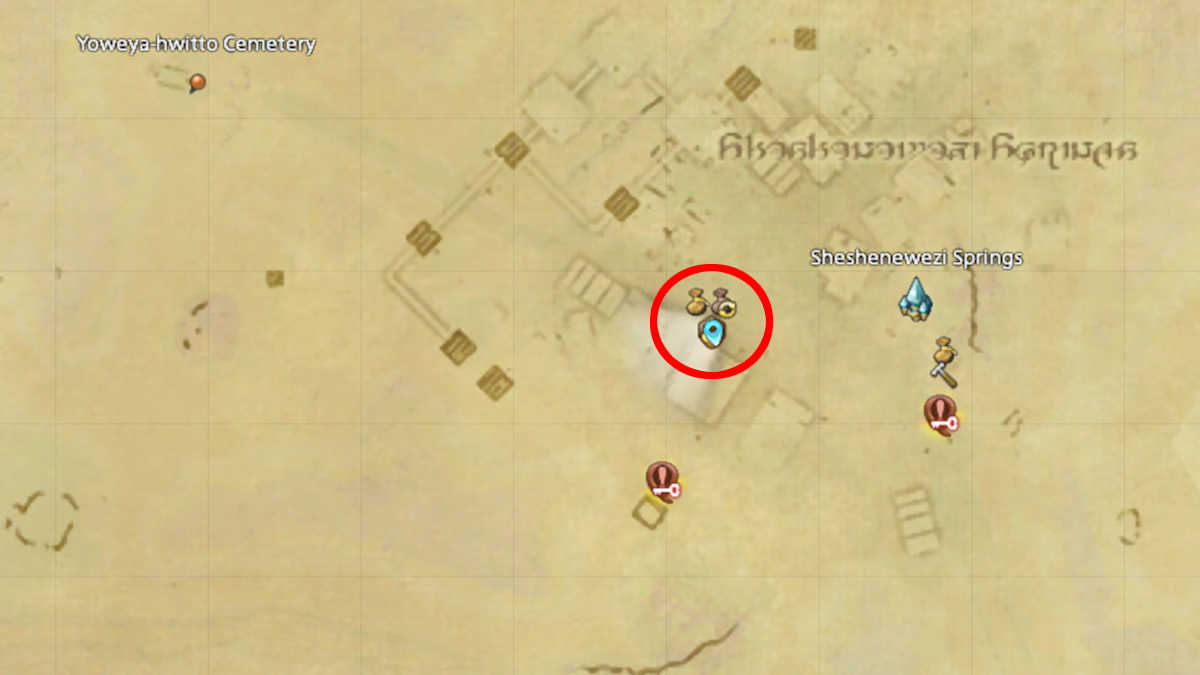 Nitowikwe location in FFXIV