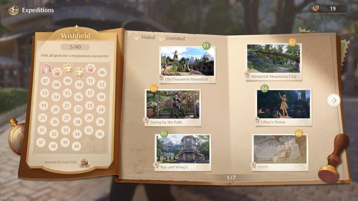 Expedition Book in Infinity Nikki