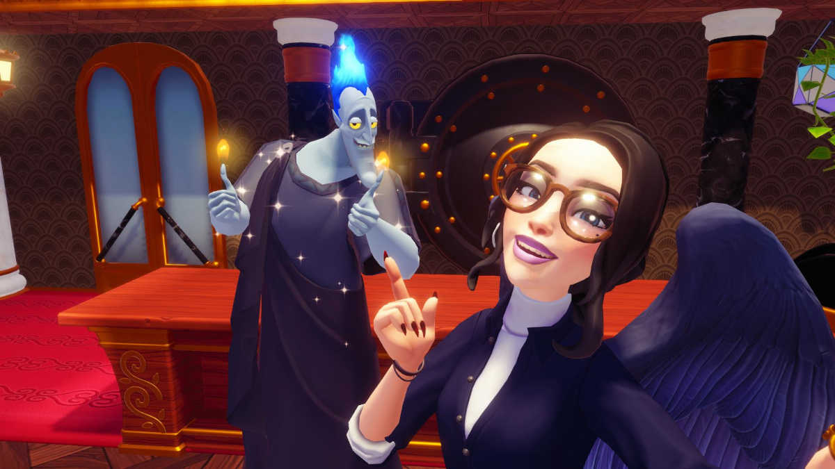 Hades in Scrooge's Store in Disney Dreamlight Valley