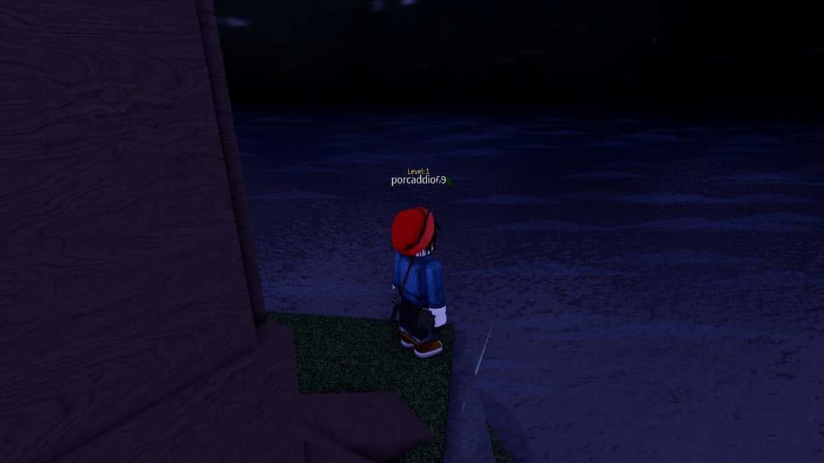 How to find the Fisch Keepers Altar location - roblox character in front of the sea