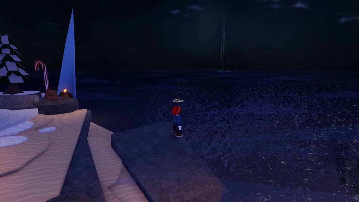 How to get super flippers in Fisch - Roblox character fishing at night