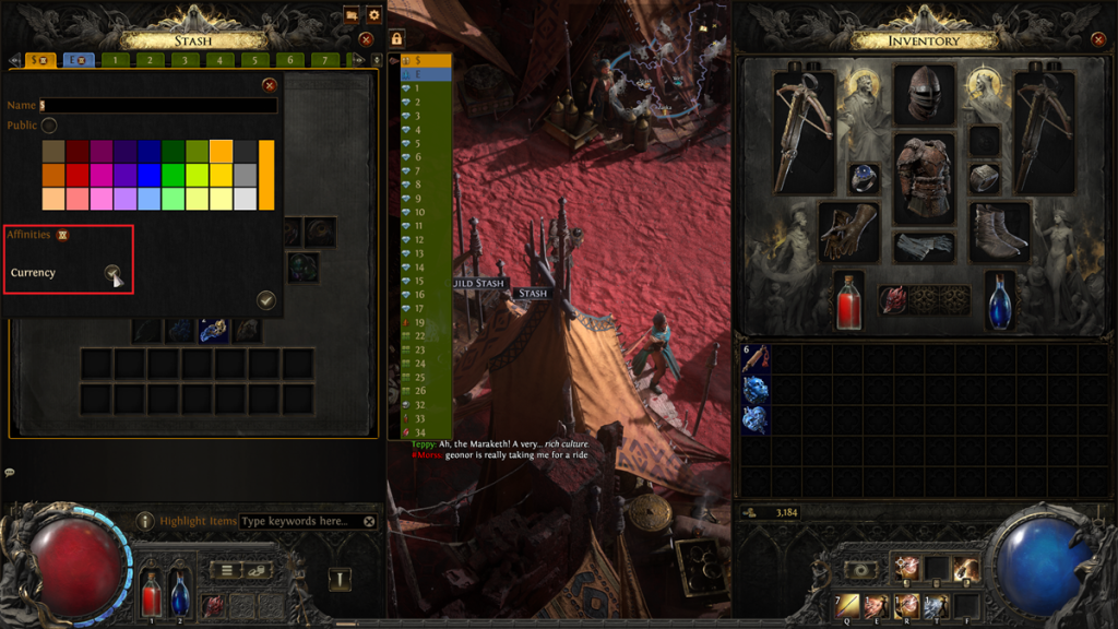 How to auto sort your inventory in Path of Exile 2