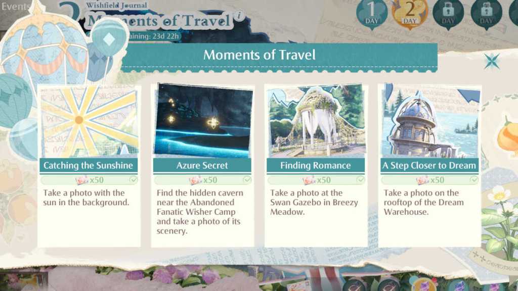 How to complete Wishfield Journal: Moments of Travel in Infinity Nikki