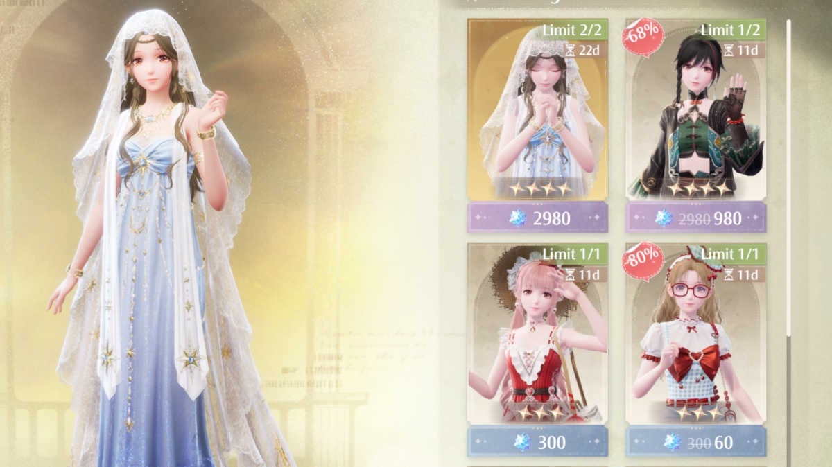 Premium Store outfits in Infinity Nikki