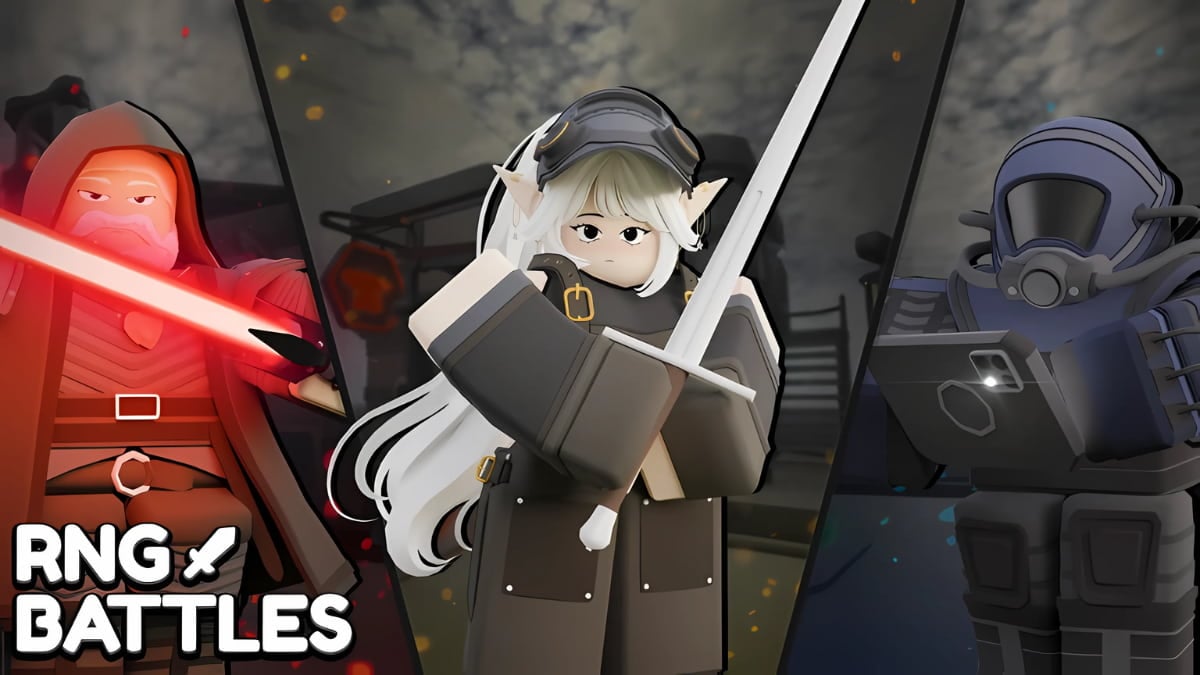 Preview of weapons and armor from RNG Battles Roblox experience