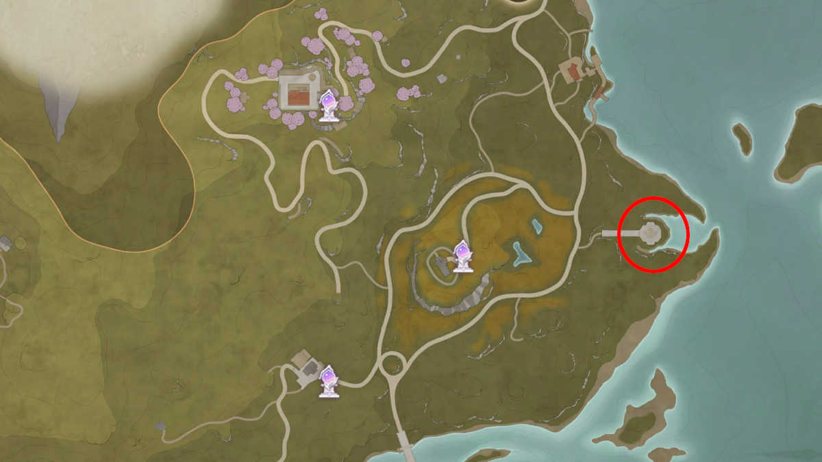 Location of the Swan Gazebo in Infinity Nikki