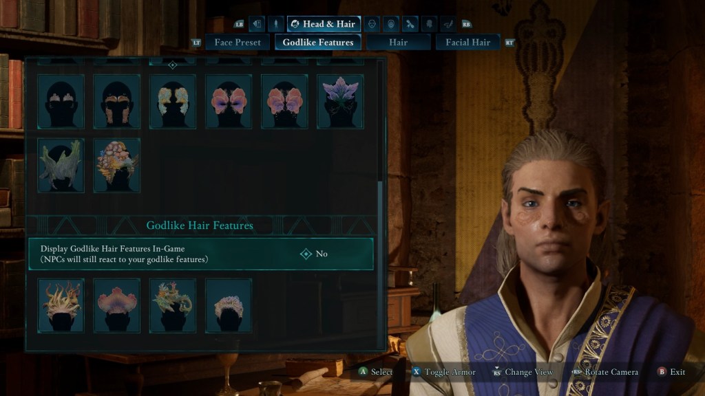 the display godlike features option in Avowed's character creation screen