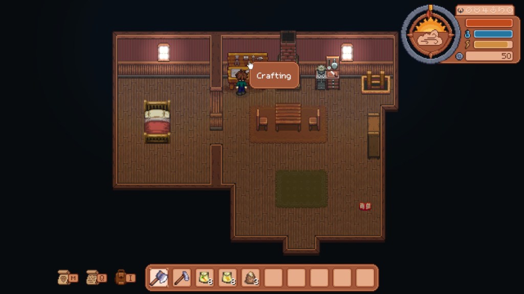 The crafting table from Dreaming Isles