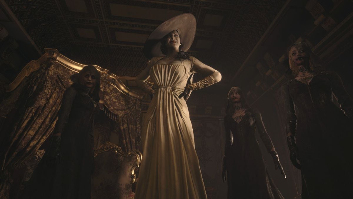 Lady Dimitrescu and her daughters in RE 8 Village (Available on Xbox)