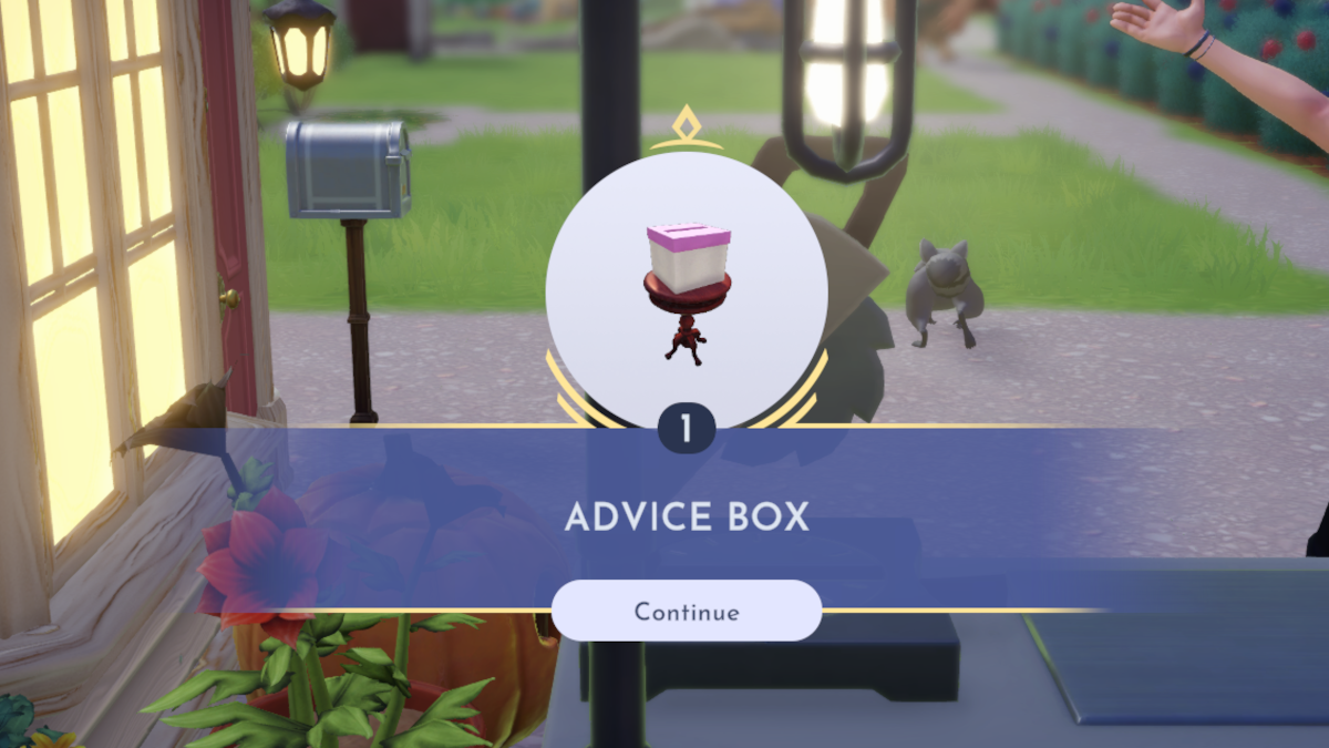 Daisy's Advice Box in Disney Dreamlight Valley