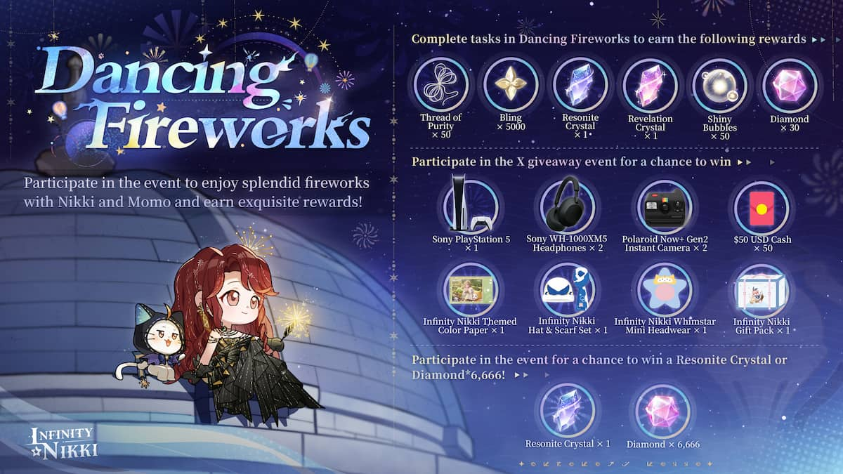 Dancing Fireworks rewards