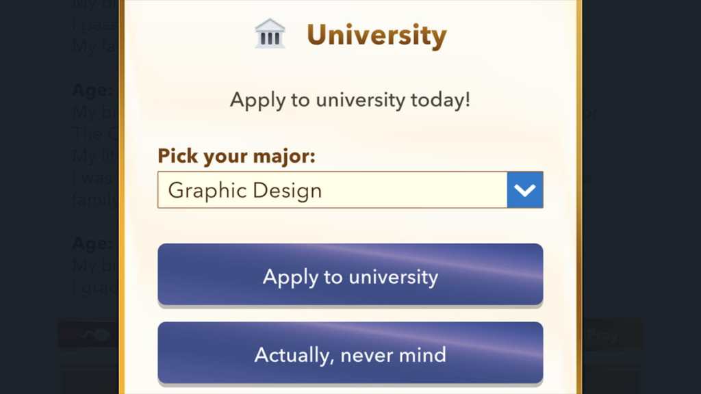 BitLife graphic design degree