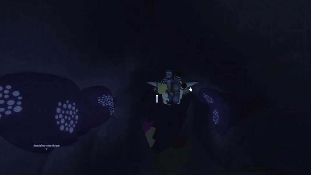 A player dives to the Desolate Deep in Fisch