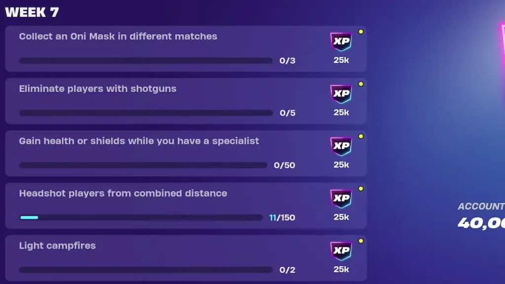 Fortnite Chapter 6 Season 1 week seven quests